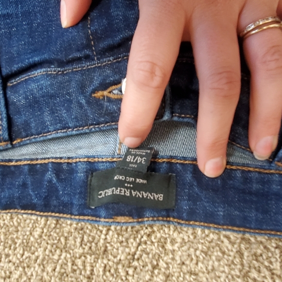 Banana Republic wide leg trouser jean and AF light rinse wide leg jean set - Picture 3 of 4